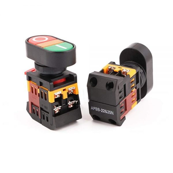 ON/OFF 22mm Push Button (APBB-22&25N) Pack of 5 Pcs