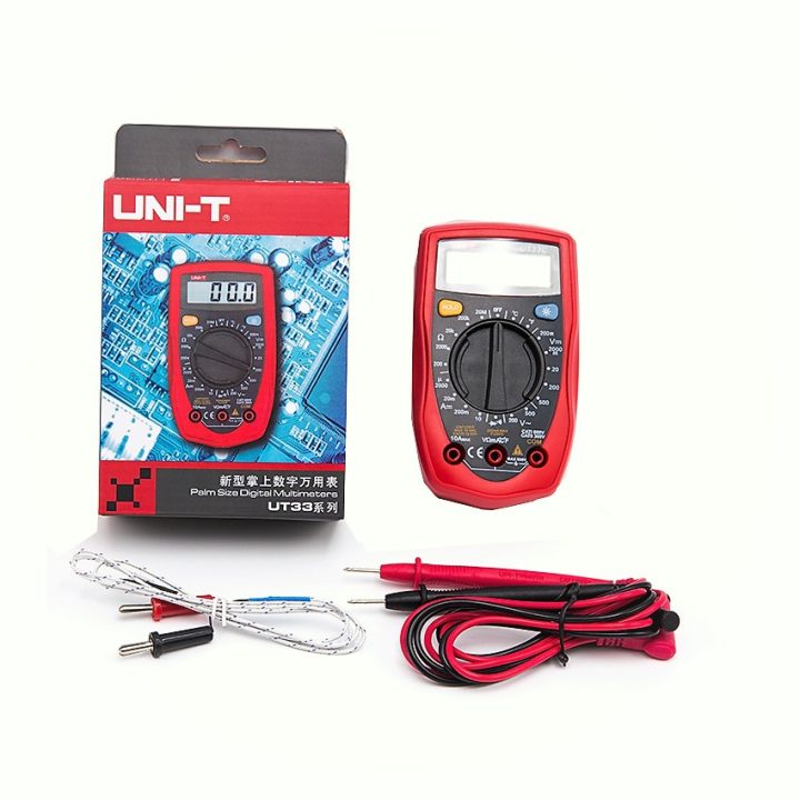 Multimeters Test Measurement Inspection Uni T Ut33c Digital Multimeter Handheld Ac Dc Volt Ohm Temperature Meter Tester Business Industrial