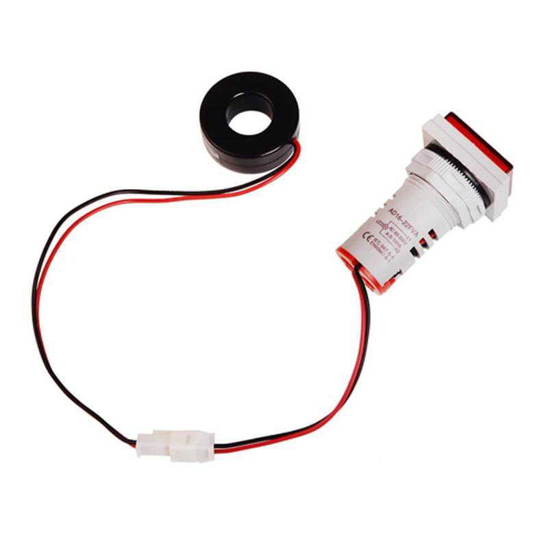 Digital Square Volt & Ampere Meter Indicator Type Hole Size (22mm) With Current Transformer - Image 2
