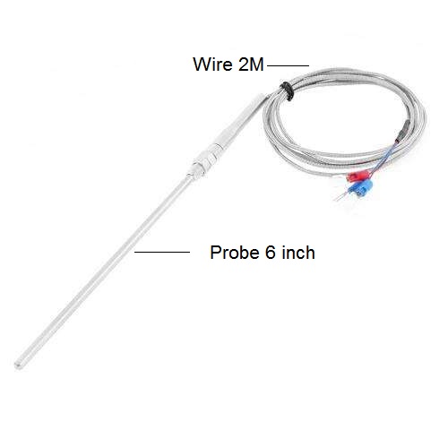 Temperature Sensor Probe 6 inch Two wire (Thermocouple) K-type pack of 2pcs