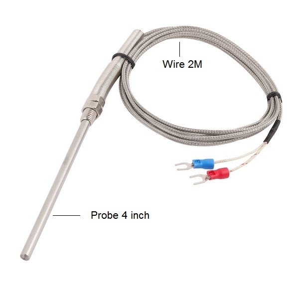 Temperature Sensor Probe 4 inch Two wire (Thermocouple) K-type Pack of 3pcs