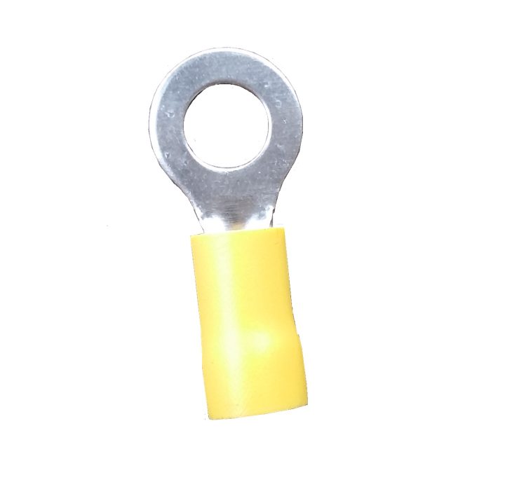 4mm Otype Yellow Insulated Thimble/ Cable Lug (6mm hole) 100pcs