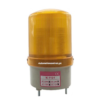 Revolving Warning Light (LTE-1101) Yellow (4 voltage in 1)